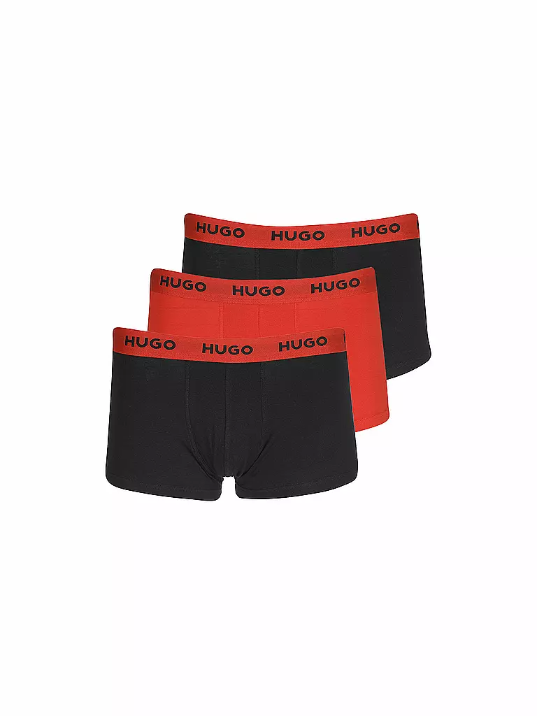 HUGO Pants 3er Pkg schwarz rot schwarz