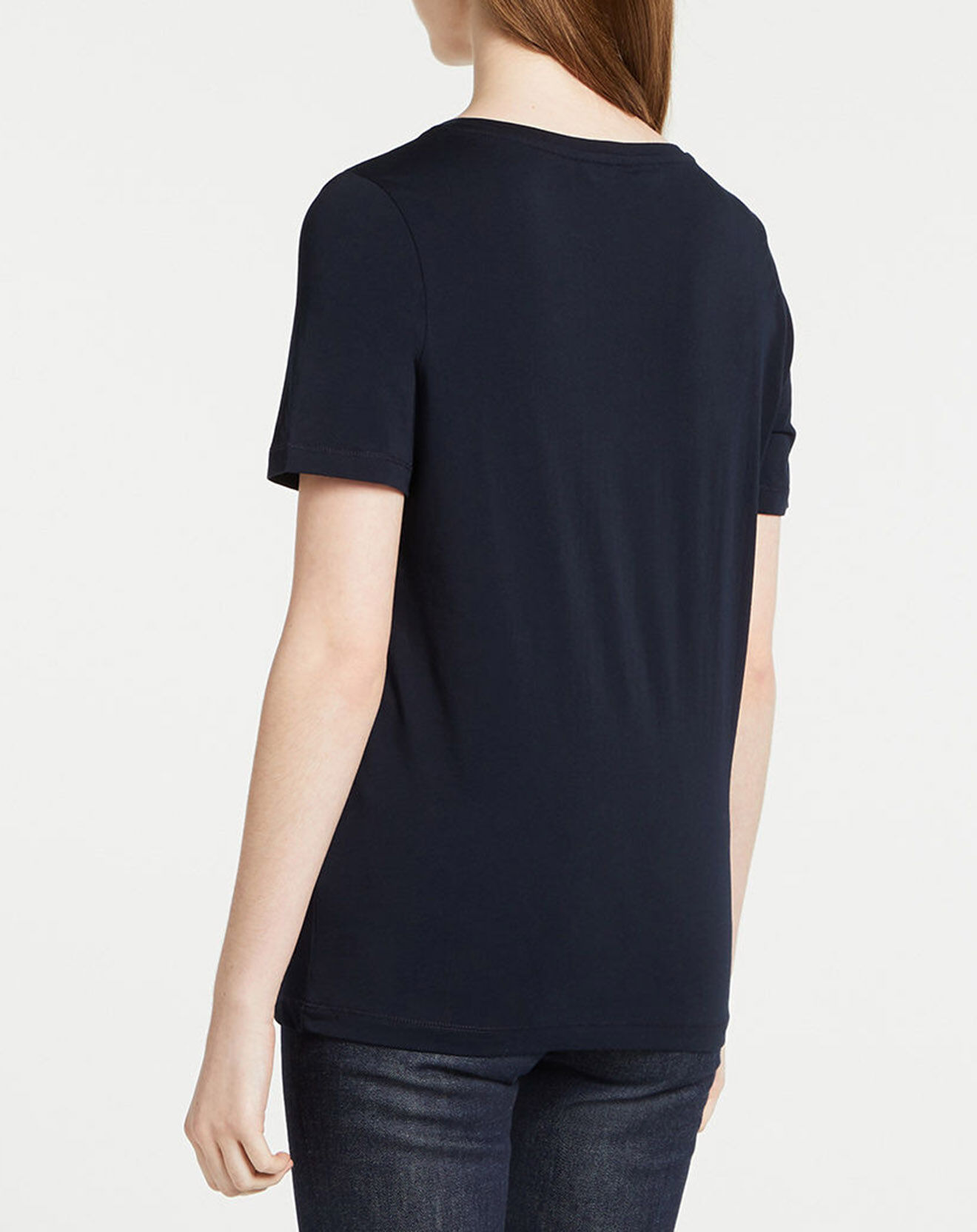 Tommy Hilfiger T-Shirt Signature Strass bleu marine