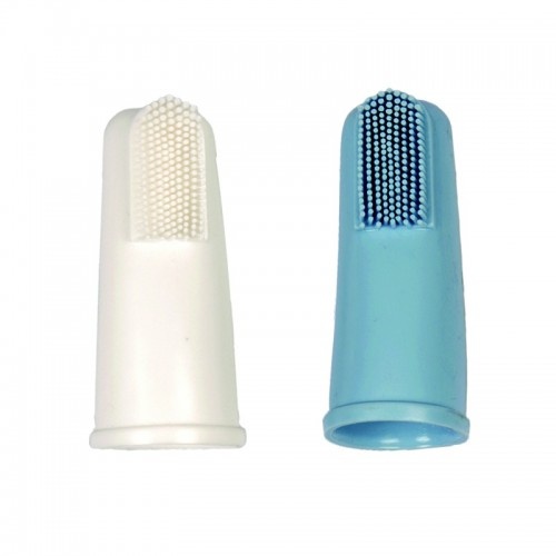 Kit de escova de dentes tipo dedal para cães