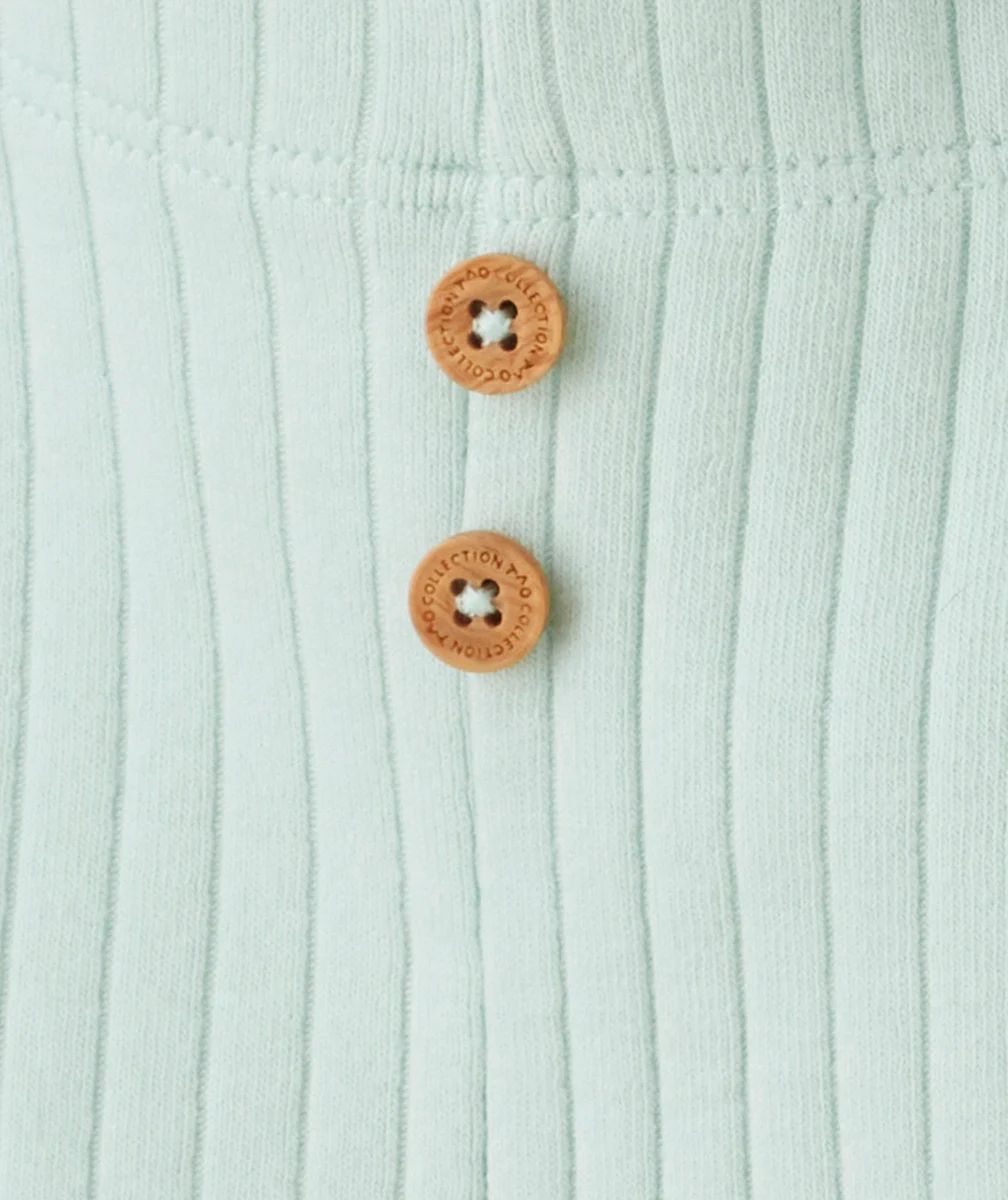 LEGGING BÉBÉ GARÇON EN COTON BIO CÔTELÉ VERT CLAIR