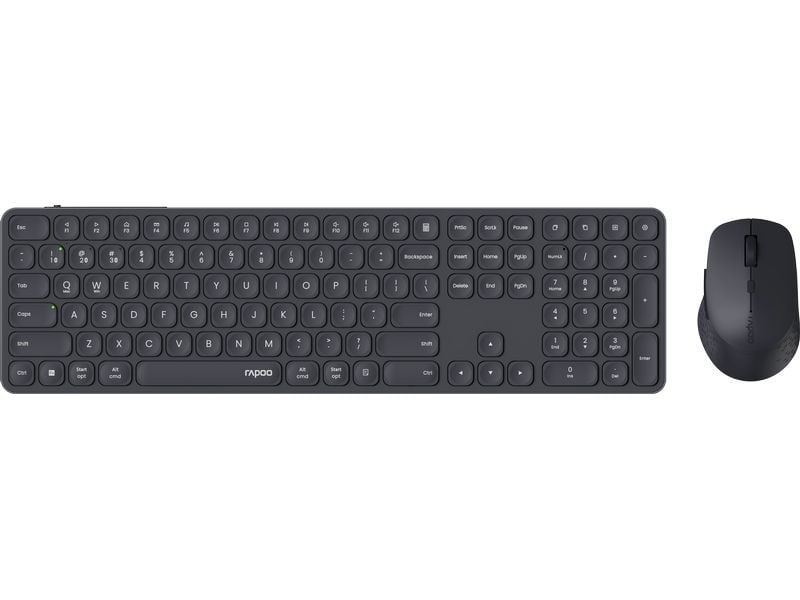 Rapoo Tastatur-Maus-Set 9810M ultraslim Kabelloses Desktop-Set mit Bluetooth 5.0