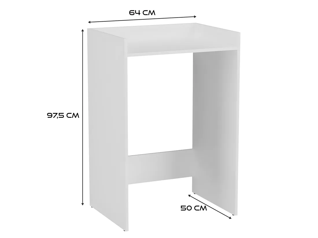 COMO - Meuble de rangement pour machine à laver - Meuble SDB - 64x50x97.5 cm - Buanderie