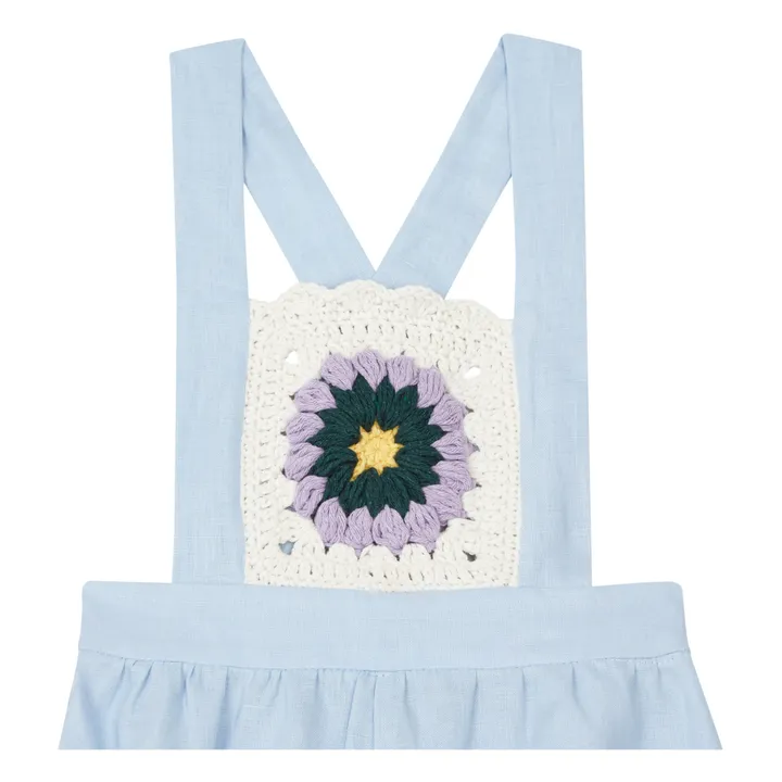 RKO Salopette Lin Crochet | Bleu ciel