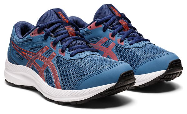Chaussures Running Asics Contend 8 GS Bleu Orange Enfant