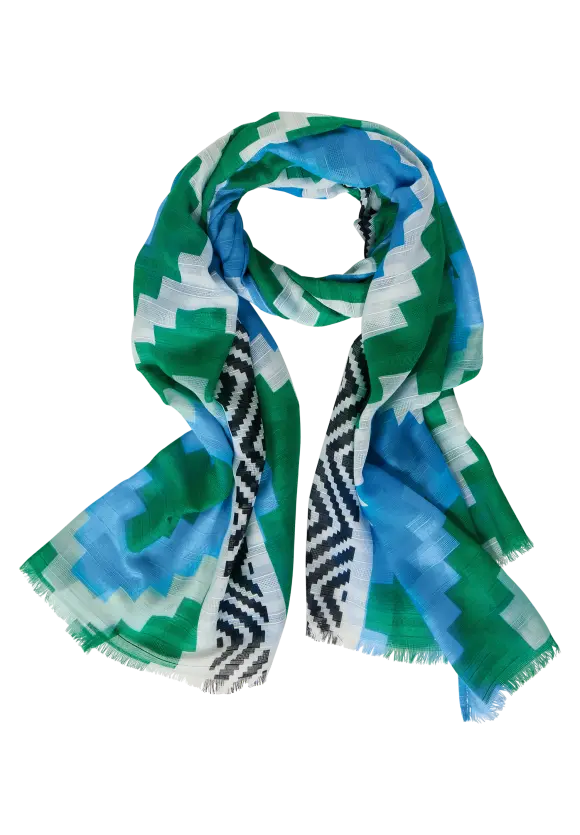 Print Longschal - arty green