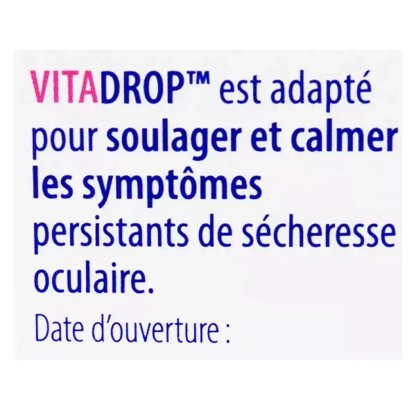 Densmore Vitadrop - Sécheresse oculaire - Solution Ophtalmique 10ml
