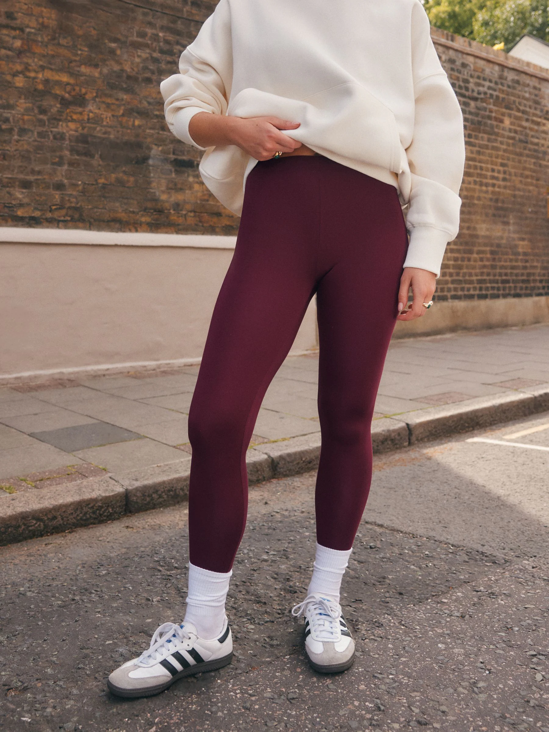 Bordeauxrood - Lange legging