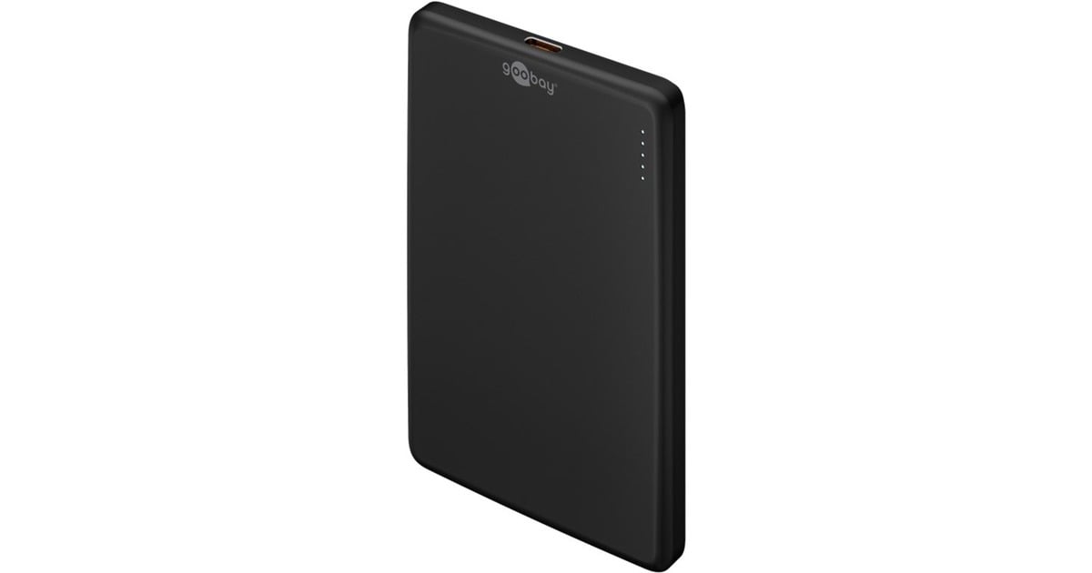 goobayMagnetische draadloze powerbank 5.000 mAh  (Zwart, 1x USB-C + Draadloos opladen, Power Delivery)