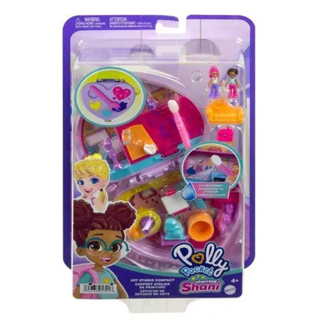 Mattel Polly Pocket mit Shani als Hauptfigur Kunstatelier Schatulle