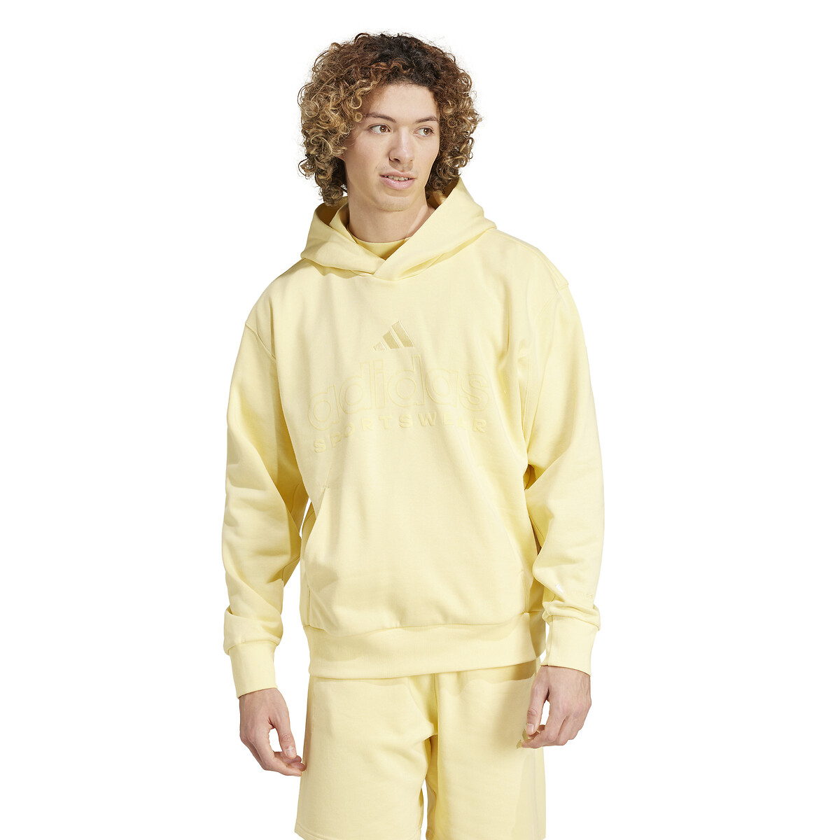 ADIDAS ROUPAS ESPORTIVAS<br>Moletom com capuz e logo tonal