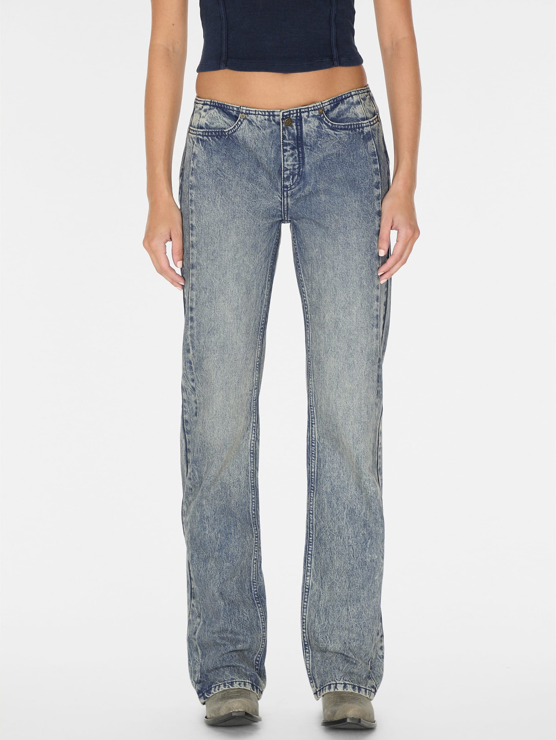 calça jeans patchwork