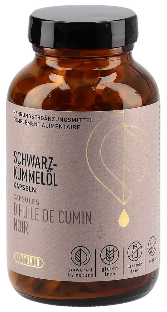 PHYTOMED Schwarzkümmelöl<br>200 Stück, Glas, Kapsel