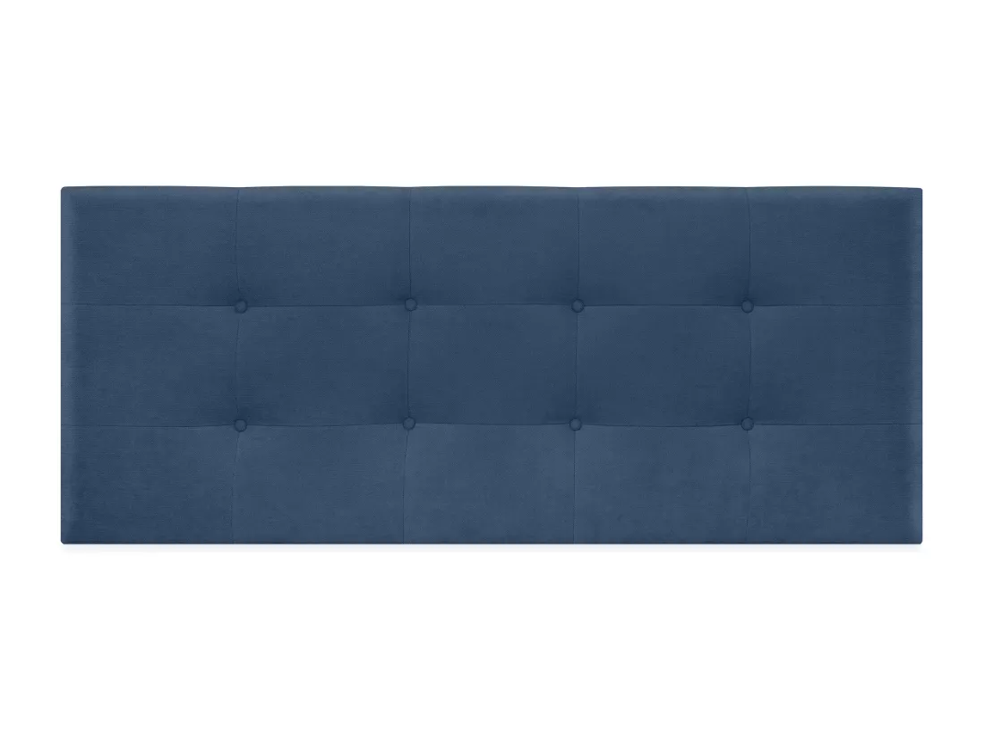 DHOME Tête de lit en tissu Aqualine Capitoné 145x60cm Lits 135/140 - Bleu