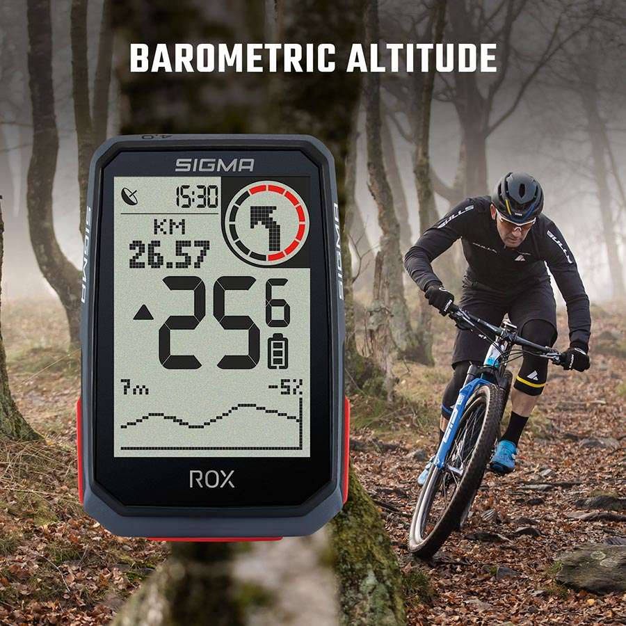 Sigma Sport ROX 4.0 Top Mount GPS Fietscomputer HR Cadans Snelheid Zwart