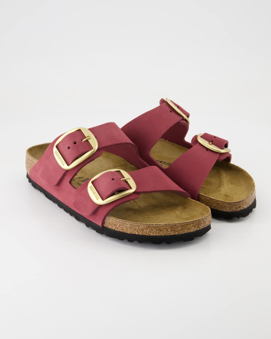 Birkenstock Arizona Big Buckle Pantoletten in Bordeaux