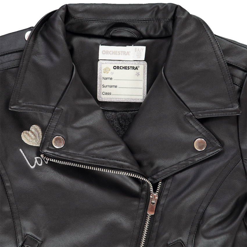 Perfecto en simili cuir avec doublure en sherpa pour fille