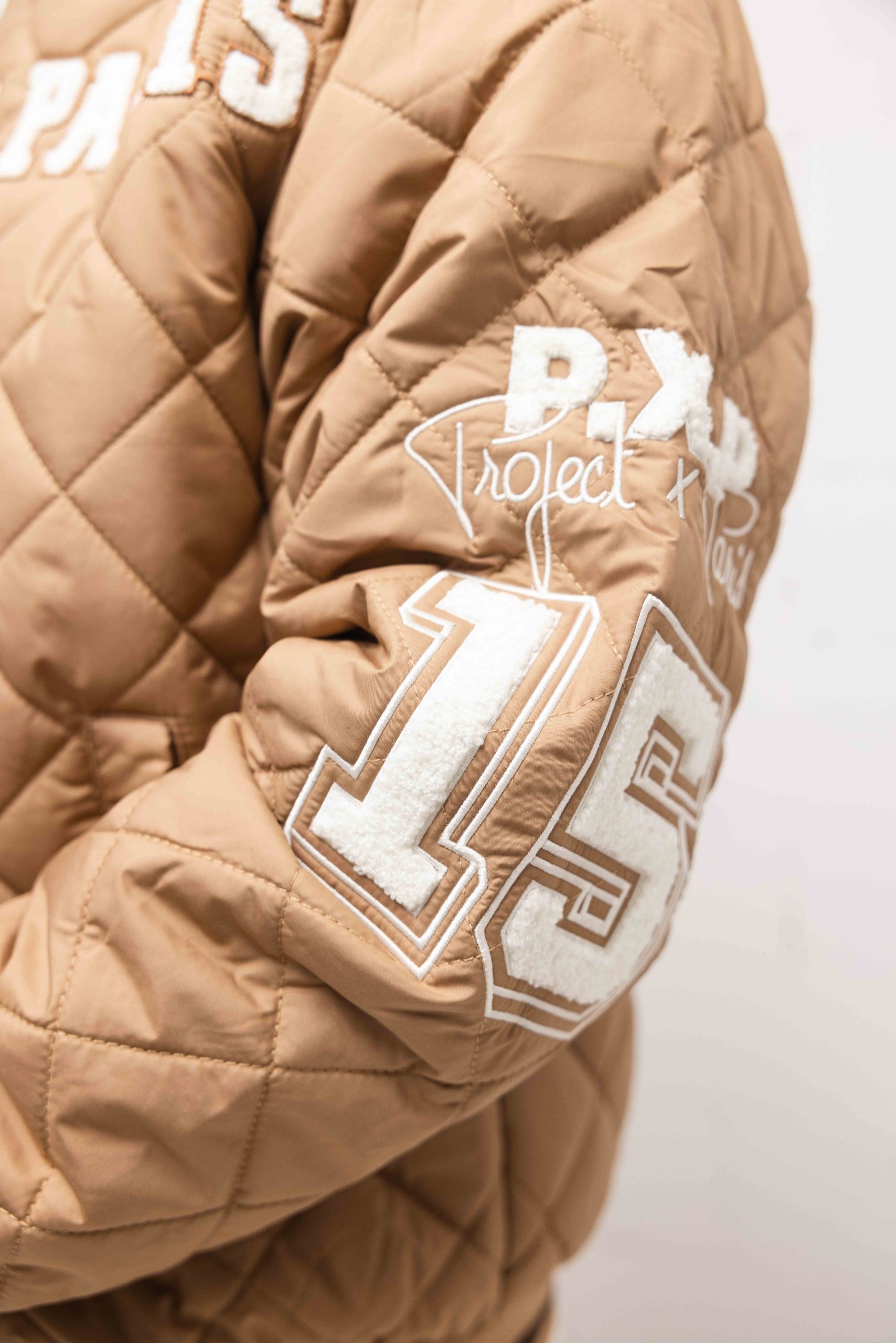 Project X Paris Teddy Quilted Jas Heren Beige