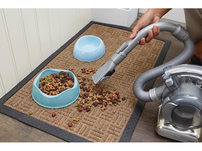 BLACK DECKER Akku-Handsauger Dustbuster Flexi Silber Portabler Akku-Staubsauger mit Schnellladefunktion