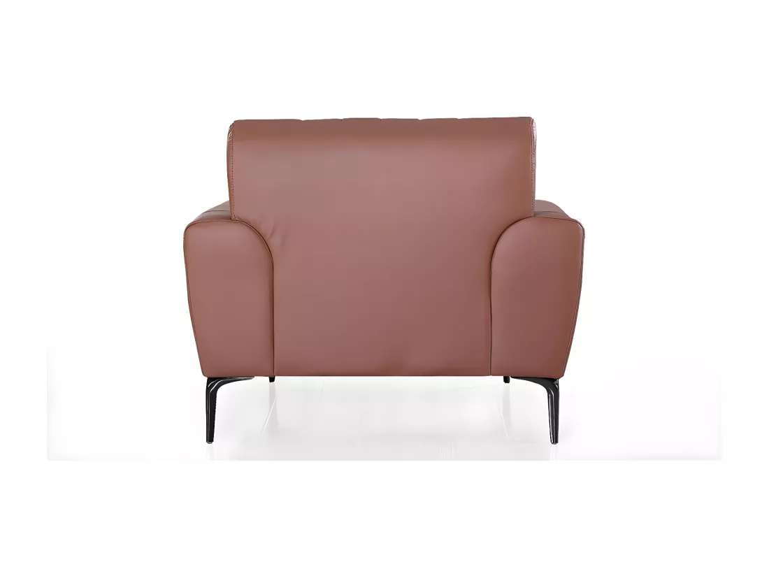 Fauteuil cuir Design ROMY Cognac