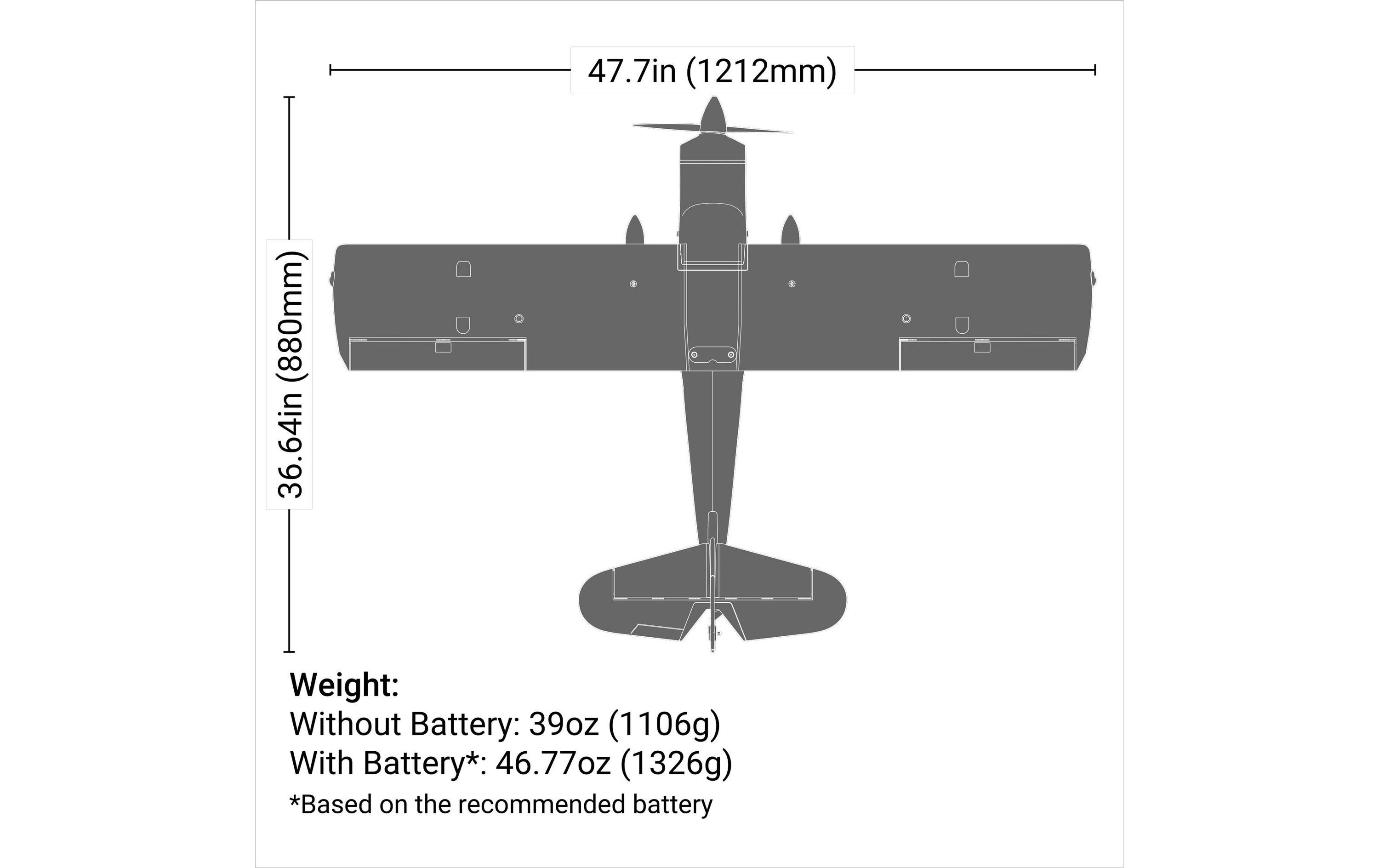 Motorflugzeug Decathlon RJG 1.2 m BNF Basic<br>Kunstflugtrainer mit starkem Brushless Antrieb und Spektrum Technik
