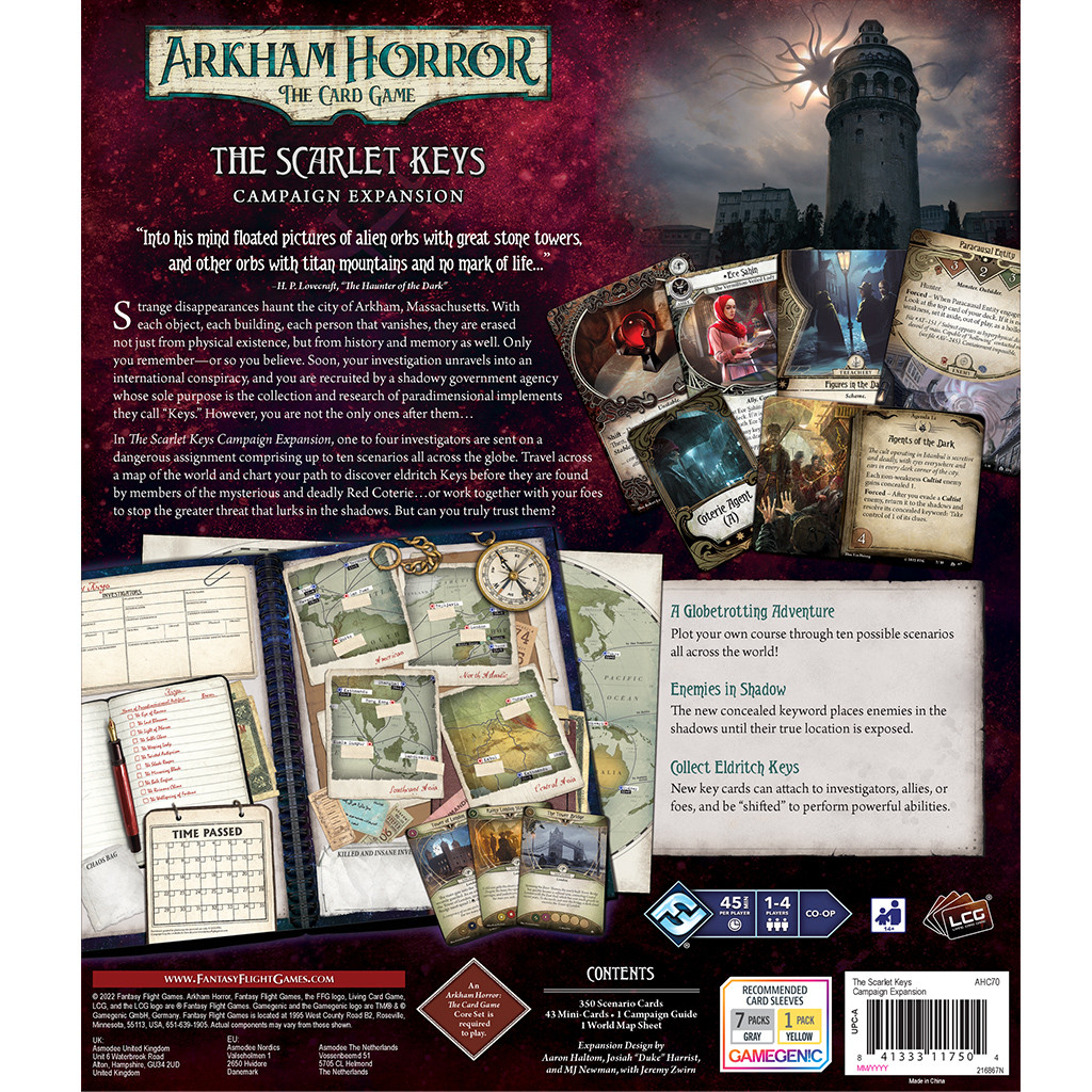 Arkham Horror The Card Game : Scarlet Keys Campaign Expansion
