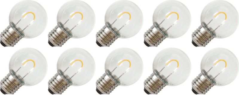 Lighto | LED lamp | Grote fitting E27 | Kogellamp | Helder | 45mm | 1W