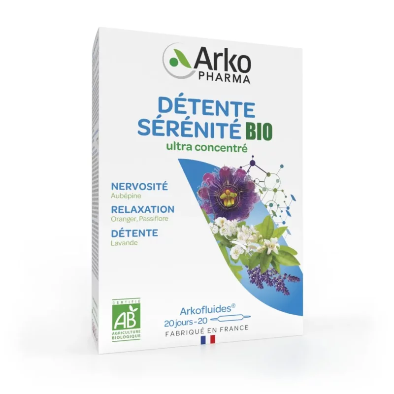 Arkofluides Détente Sérénité Bio - 20 Ampoules