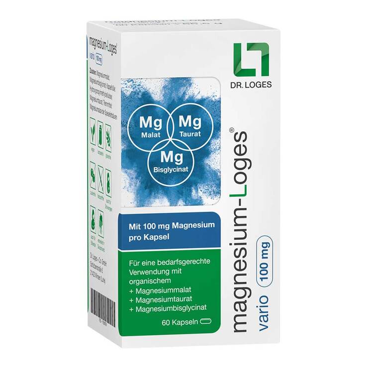 Magnesium-Loges vario 100 mg Kapseln, 60 St