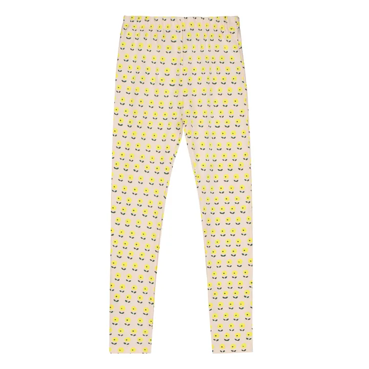 Holi & Love Legging Lio Fleurs Coton Bio | Rose pêche