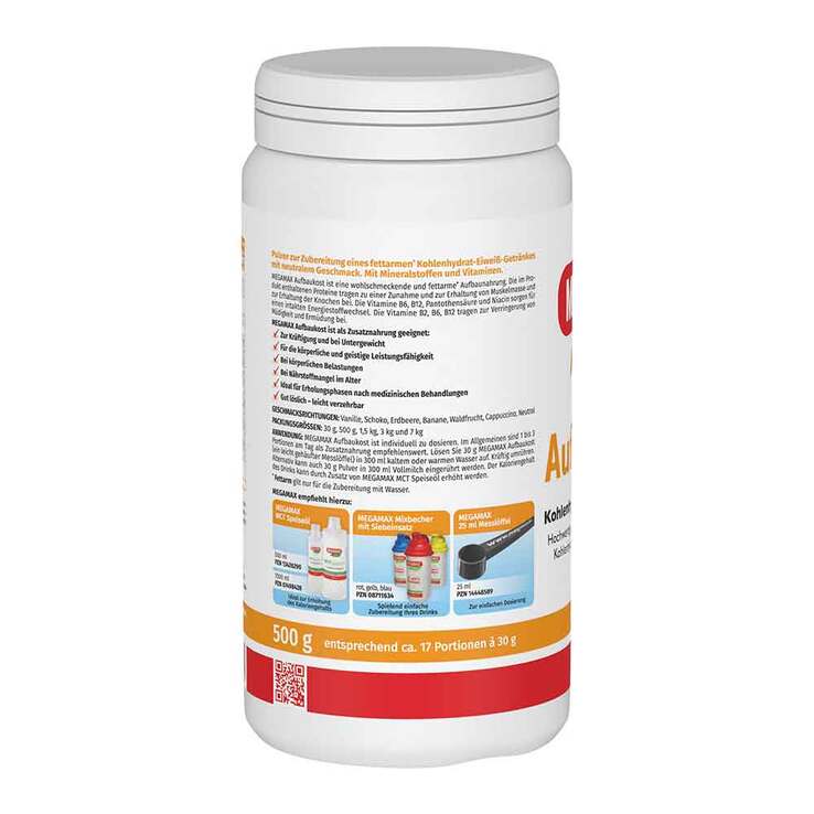 Megamax Aufbaukost neutral Pulver, 500 g