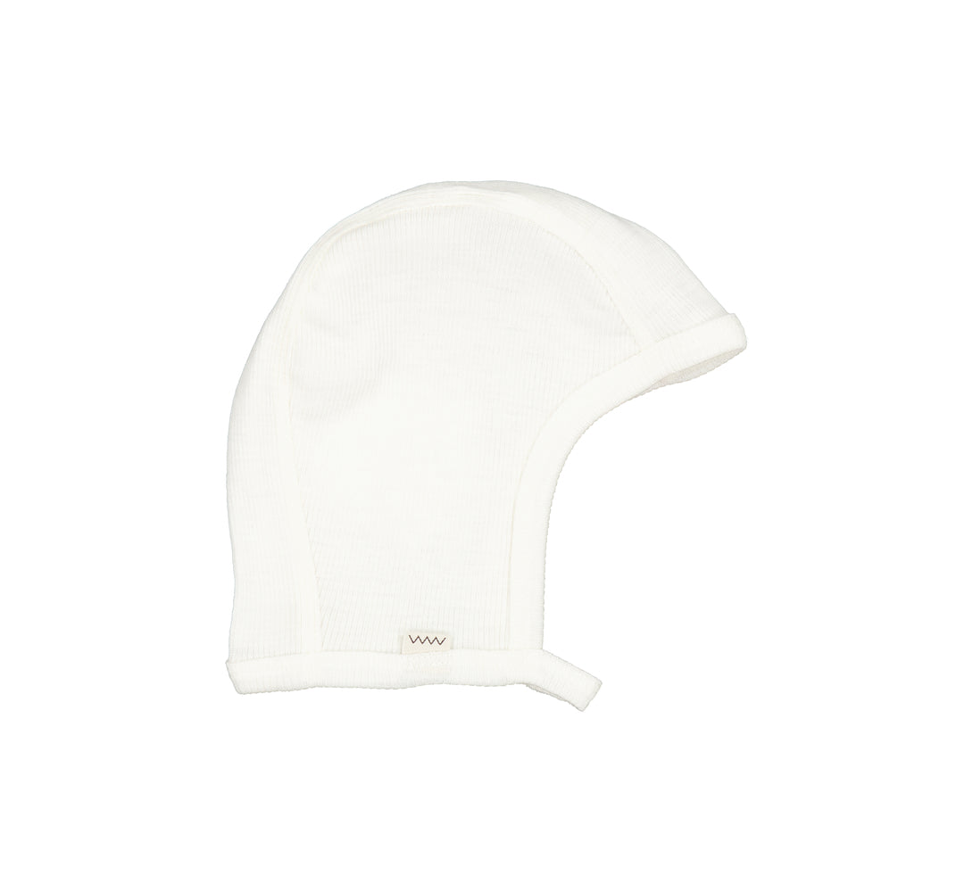 Hoody, Uld Rib Hue - Natural