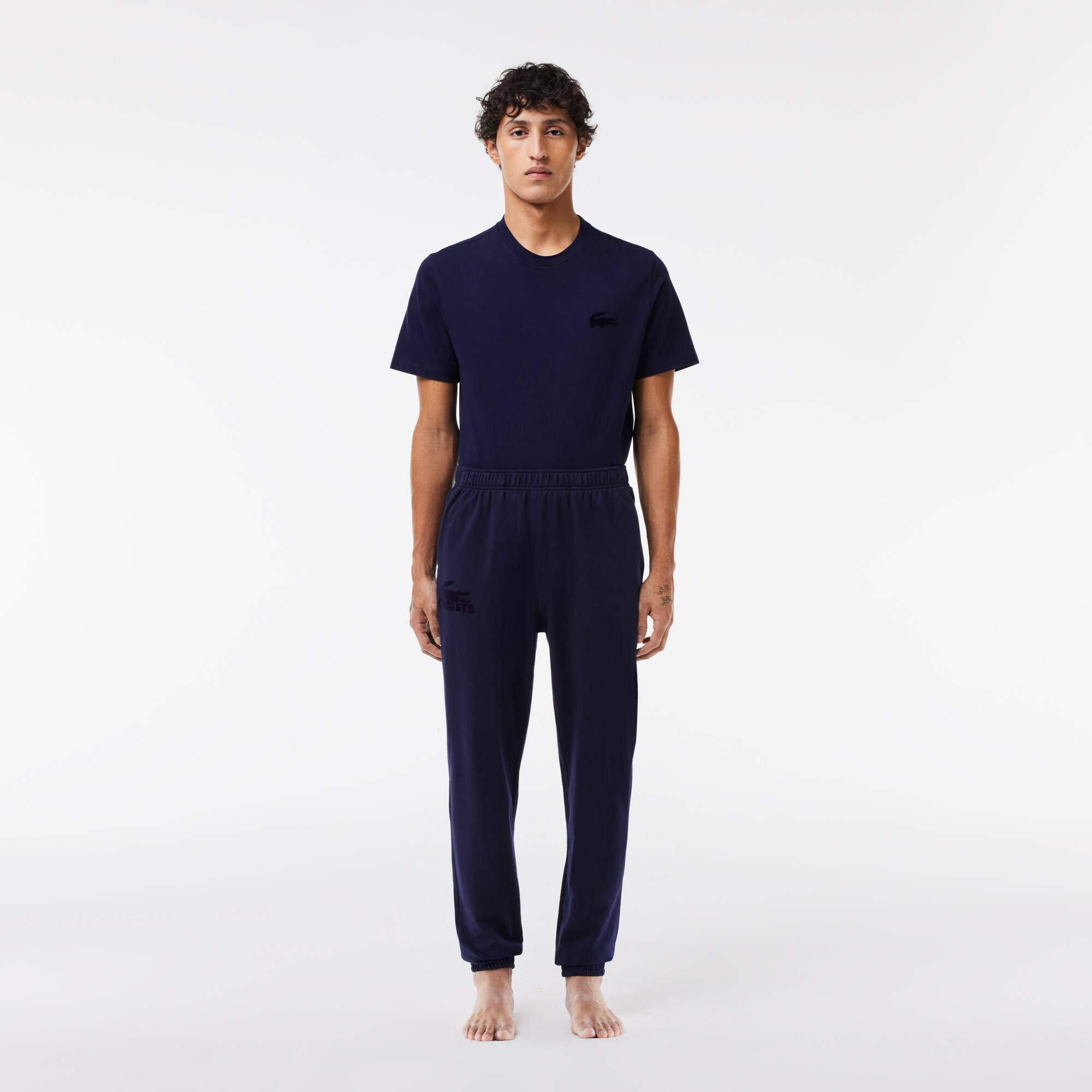 HERREN-JOGGINGHOSE AUS BAUMWOLL-FLEECE-MISCHUNG Loungewear - Blau - Lacoste - Herren