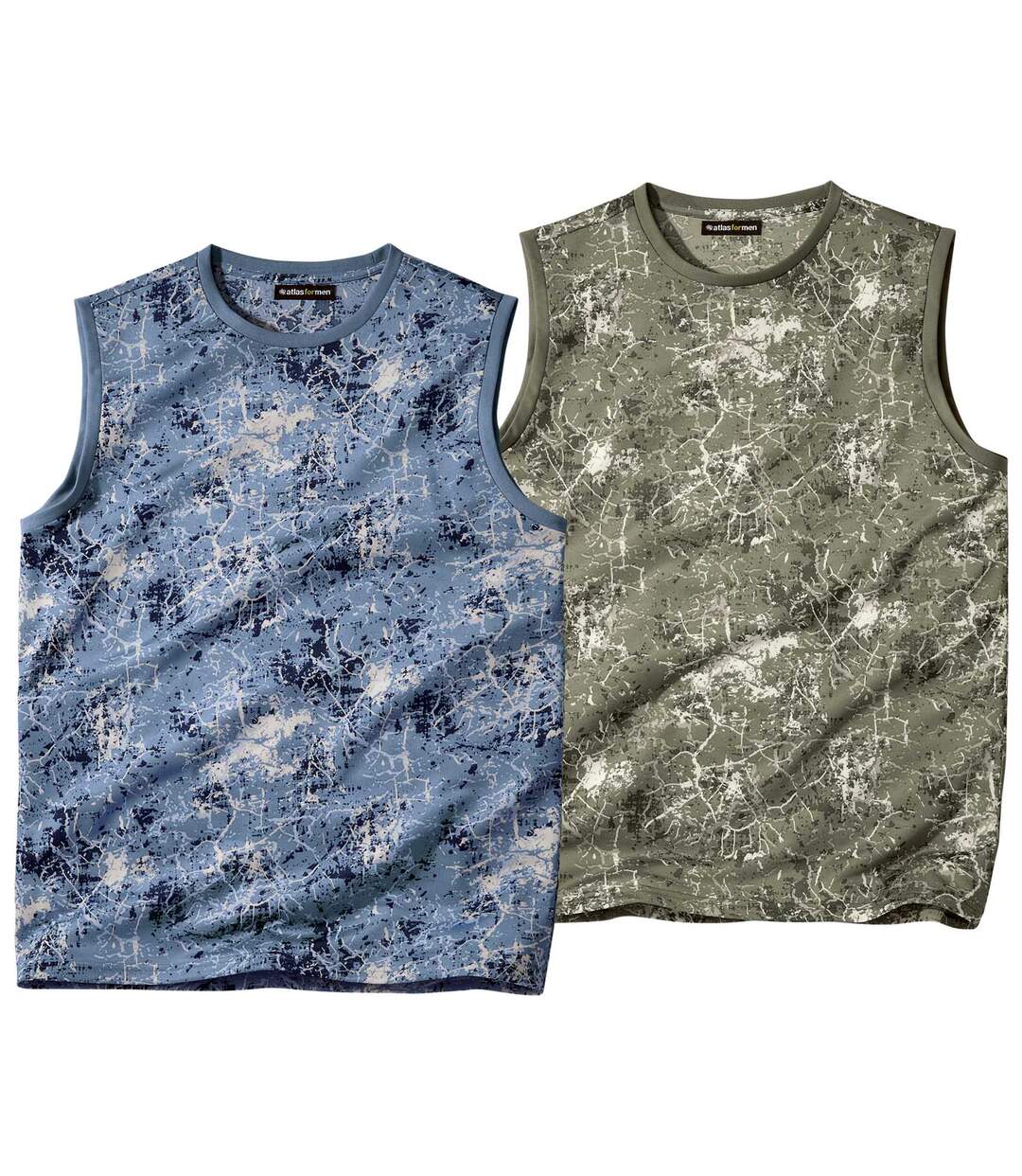Lot de 2 Tee-Shirts Sans Manches Esprit Camouflage