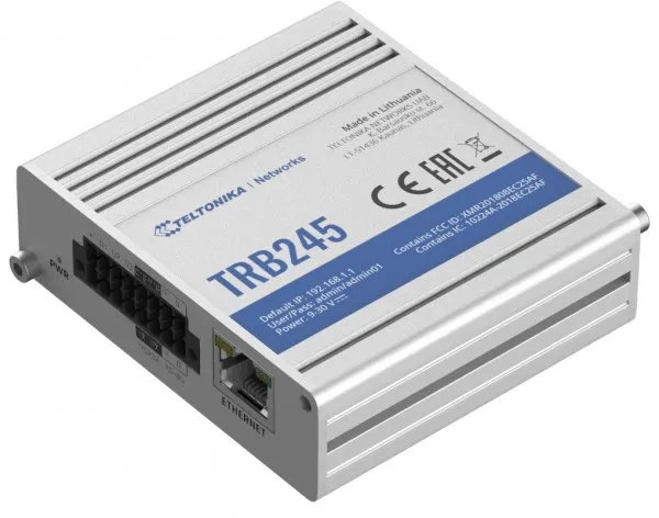 Teltonika TRB245 - Gateway - 100Mb LAN, RS-232, RS-485 - LTE - 3G, 4G - DC strøm
