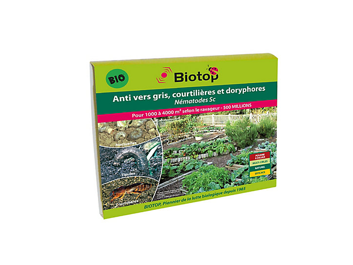 Nématodes Sc contre vers gris, courtilières et doryphores Biotop (500 millions)