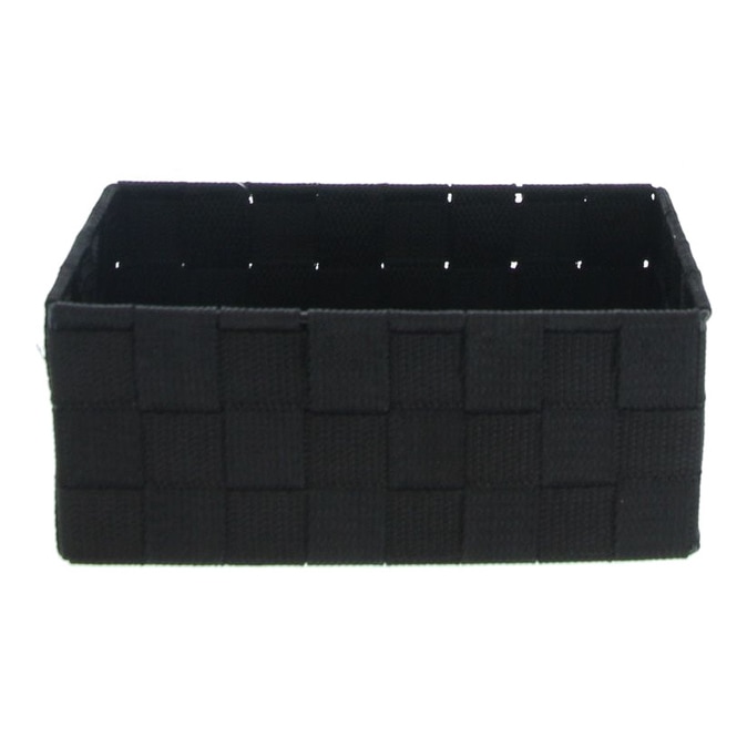 Aufbewahrungsbox schwarz - aus Textil - ca. 21 x 11 x 9 cm