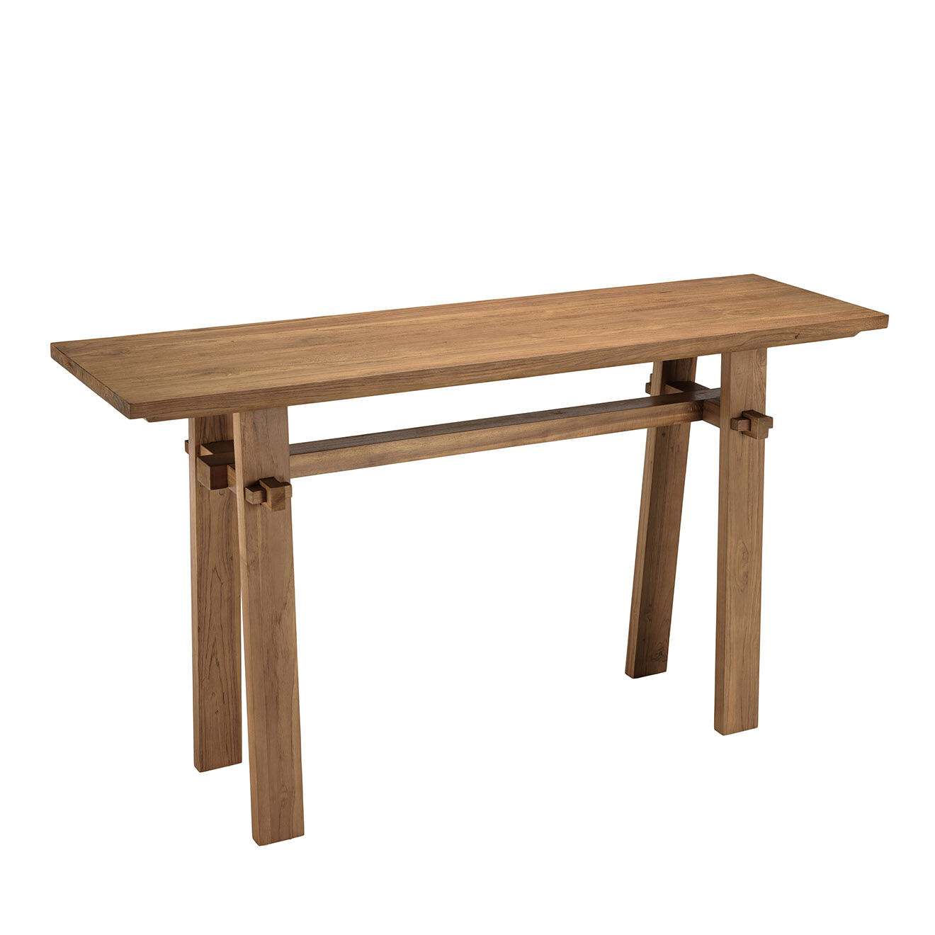 Macabane Console en bois de teck recyclé Sixtine bois - 140.5x40x78.5 cm