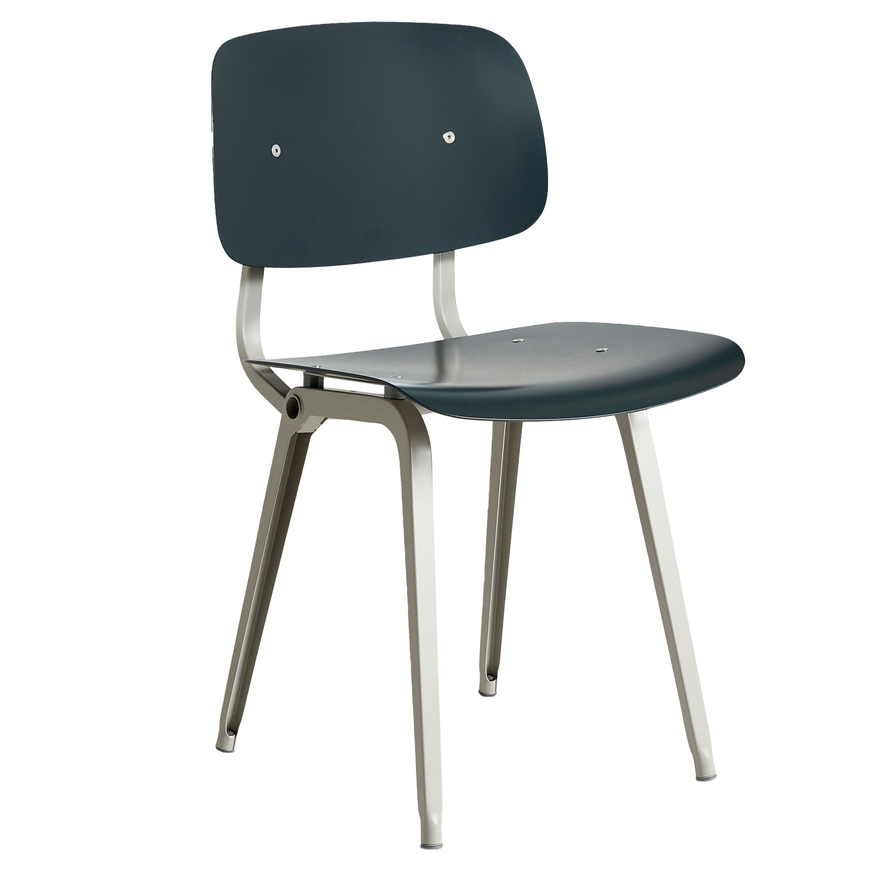 Eetkamerstoel Revolt met beige onderstel granite grey