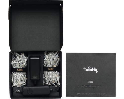 Twinkly LED-lichtsnoer, 190 LED's, warm wit, koel wit, amber, incl. Wi-Fi en app-bediening