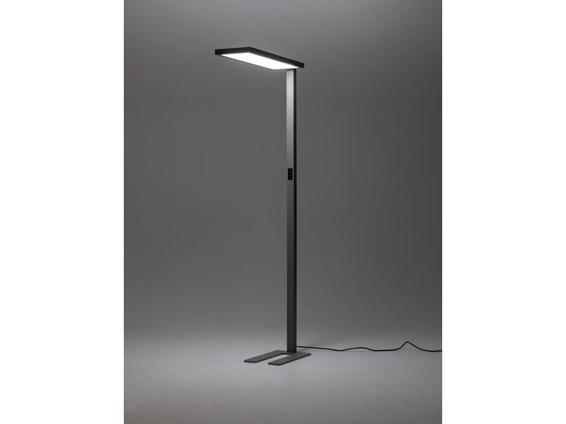 office focus Bürostehleuchte HCL LED 100 W, Grau Dimmbare Stehleuchte für Boden- und Deckenbeleuchtung