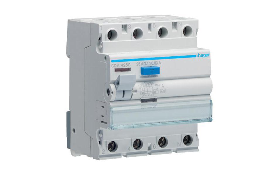 FI Schalter 4P 25A 30mA A<br>Fehlerstrom-Leitungsschutzschalter