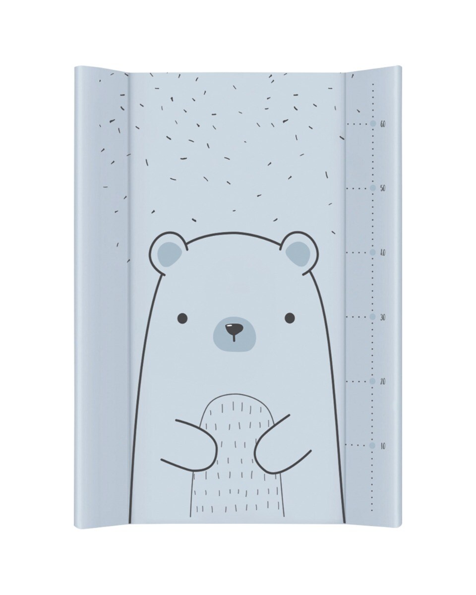 Kikkaboo Wickelauflage Weich-PVC 80 x 50 cm wasserdichter Bezug, erhöhter Rand blau