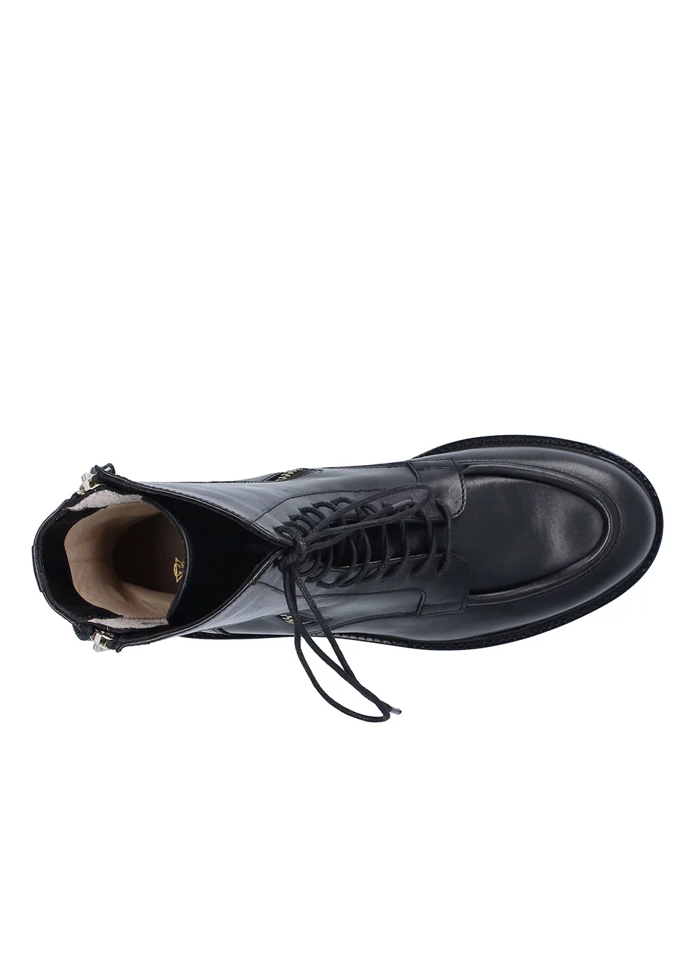 BOOTS LACETS VITALINE CUIR NOIR