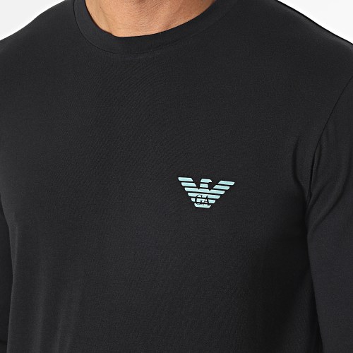 Ensemble Tee Shirt Manches Longues Et Pantalon Jogging 112033 Noir