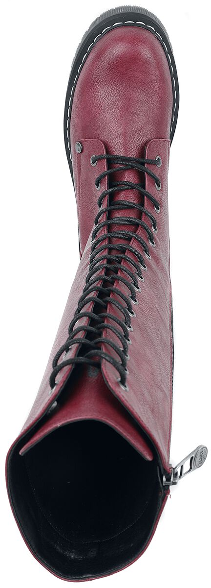 Bottines Lacées Rouge Sombre | Black Premium by EMP Bottes