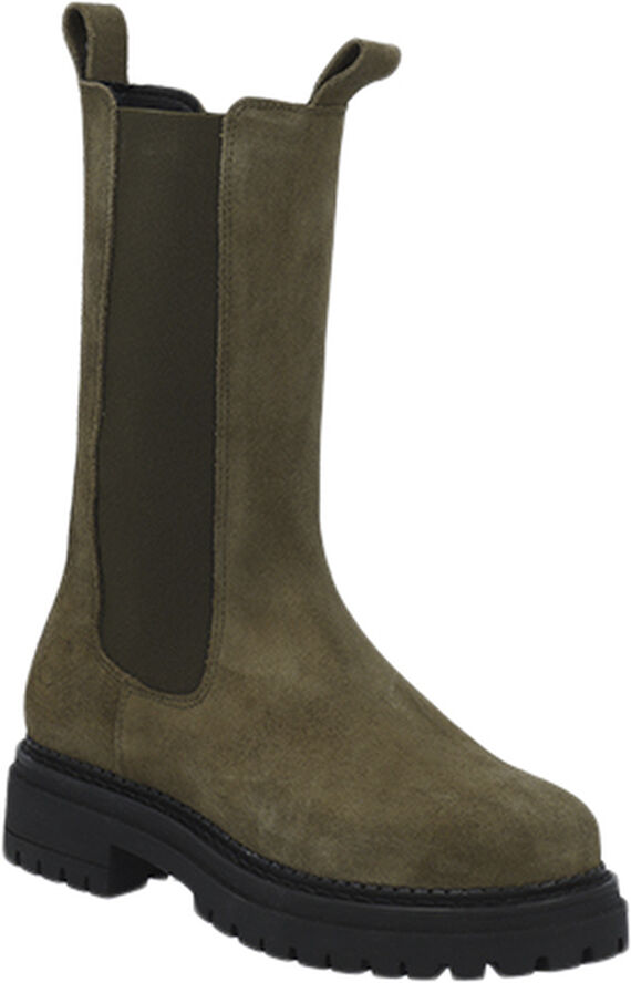 Cashott CASHANNAH Chelsea High Cut Suede Olive
