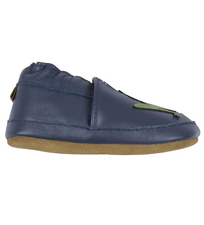 Melton Leder-Krabbelschuhe - Frosch - Navy Academy