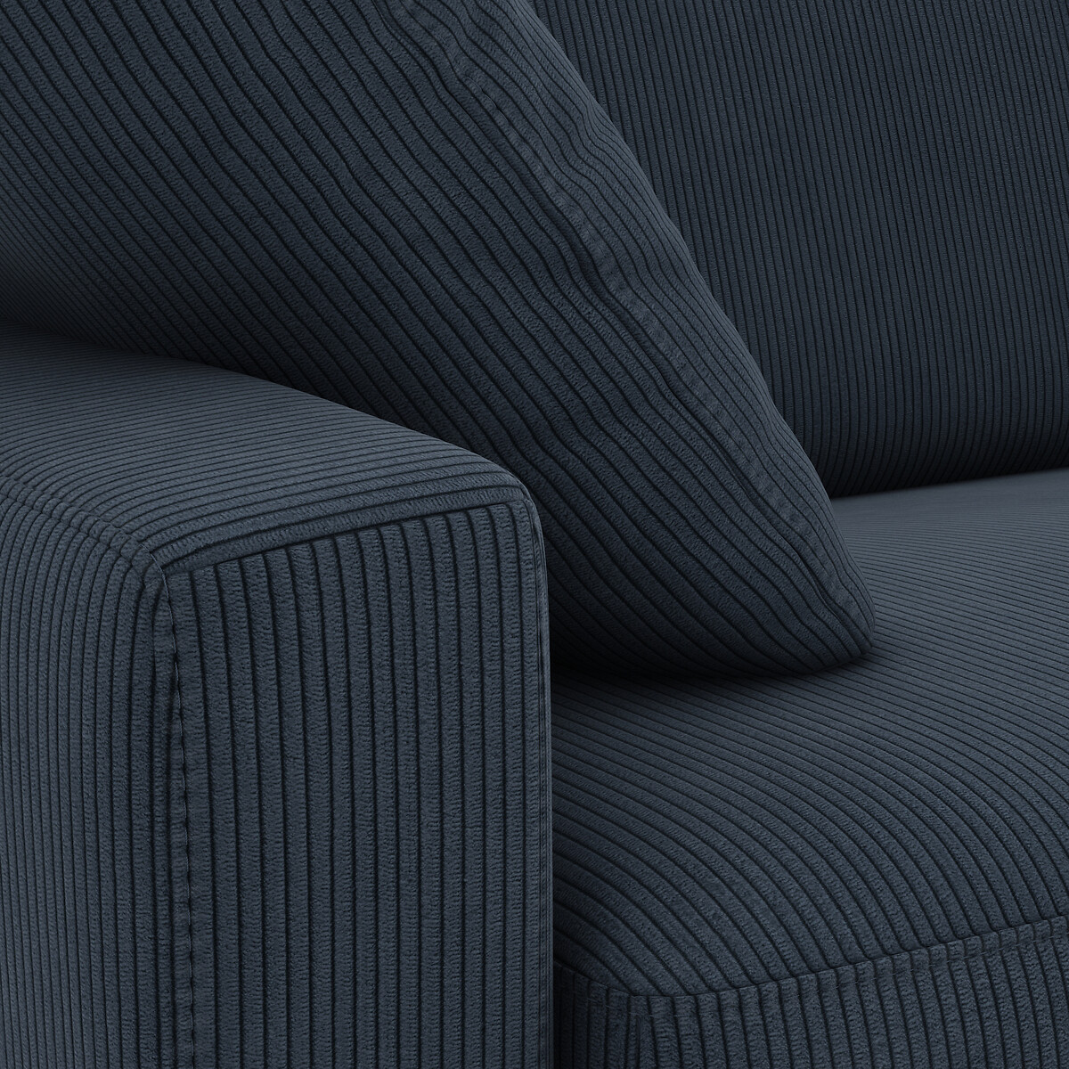 LA REDOUTE INTERIEURS<br>Sofá cama de veludo fino, espuma, Timor
