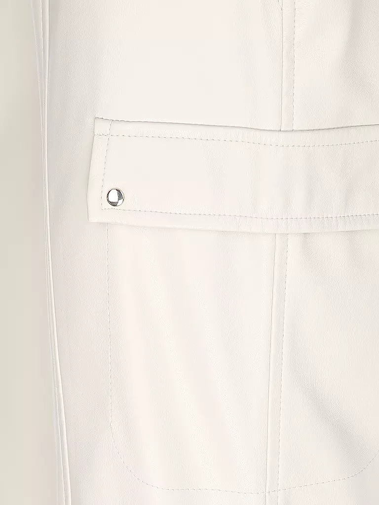 COMMA Hose in Lederoptik beige