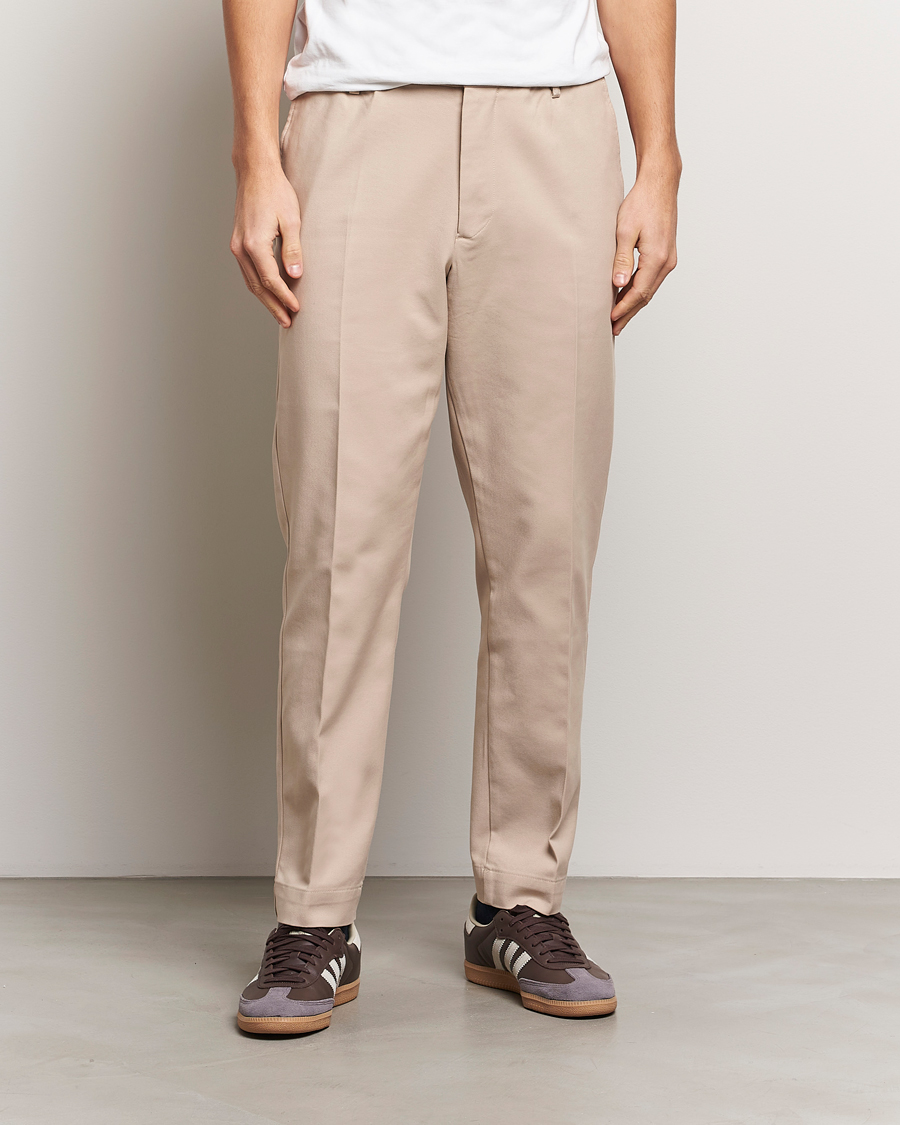 NN07 Billie Cotton Drawstring Trousers White Pepper